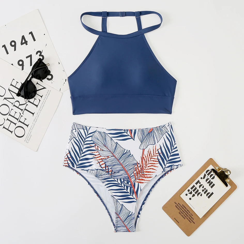 Women’s High Neck Tankini Set