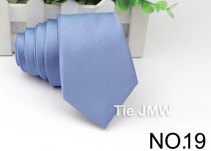 Men’s Solid Color Tie – Classic Slim Design for Formal or Cruise Evenings