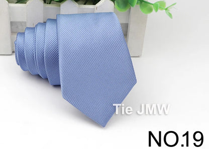 Men’s Solid Color Tie – Classic Slim Design for Formal or Cruise Evenings