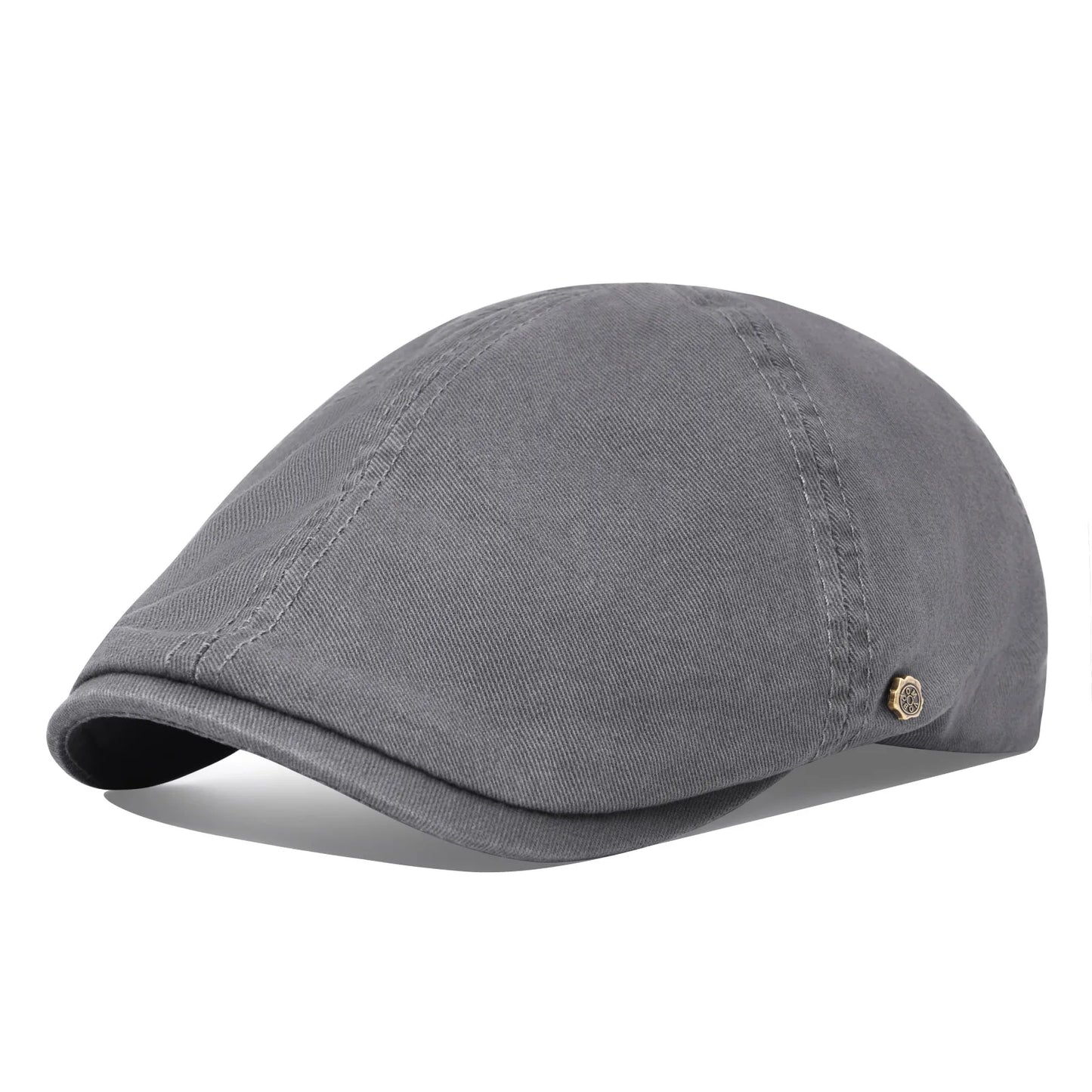 Men’s Washed Cotton Flat Cap – Lightweight Casual Style