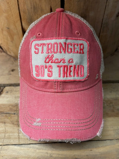 90's Trend Distressed Mesh Snapback Baseball Cap – Hat