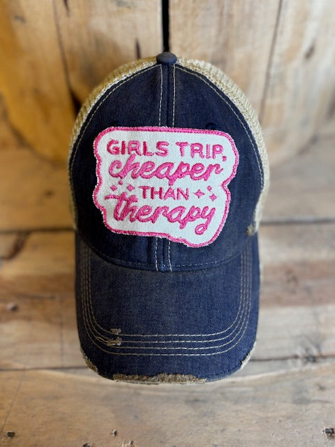 Girls Trip Distressed Mesh Snapback Baseball Cap - The Dock Drop