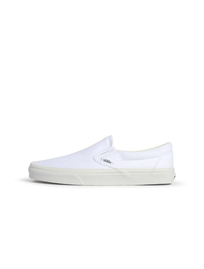 White slip-on sneaker on a white background