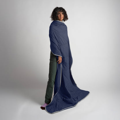 Layover™ XL Travel Blanket - Packable & Puffy | Navy Blue