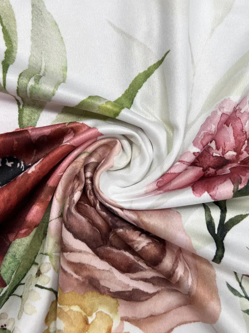 Two-Piece Floral Midi Dress Set – Sleeveless A-Line Dress + Short Sleeve Bolero (S–2XL)