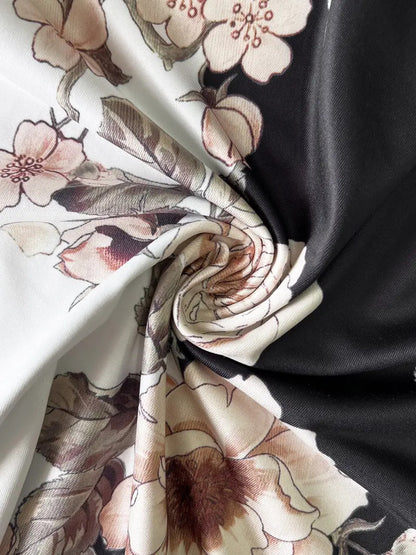 Two-Piece Floral Midi Dress Set – Sleeveless A-Line Dress + Short Sleeve Bolero (S–2XL)