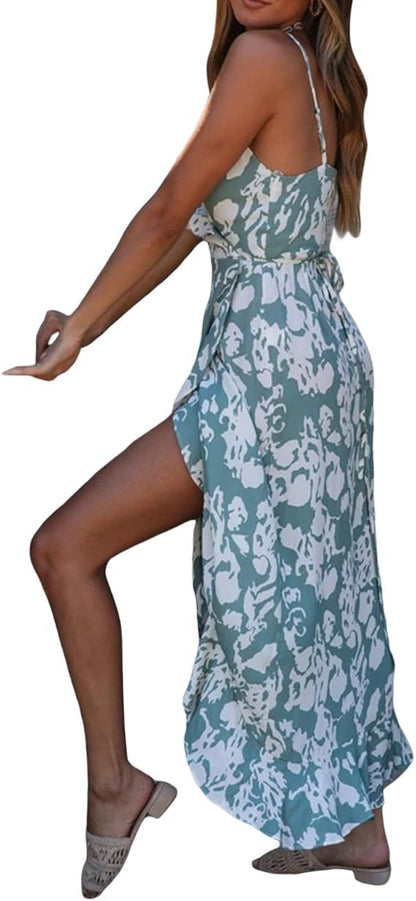 Sexy Floral Print Suspender Skirt Dress
