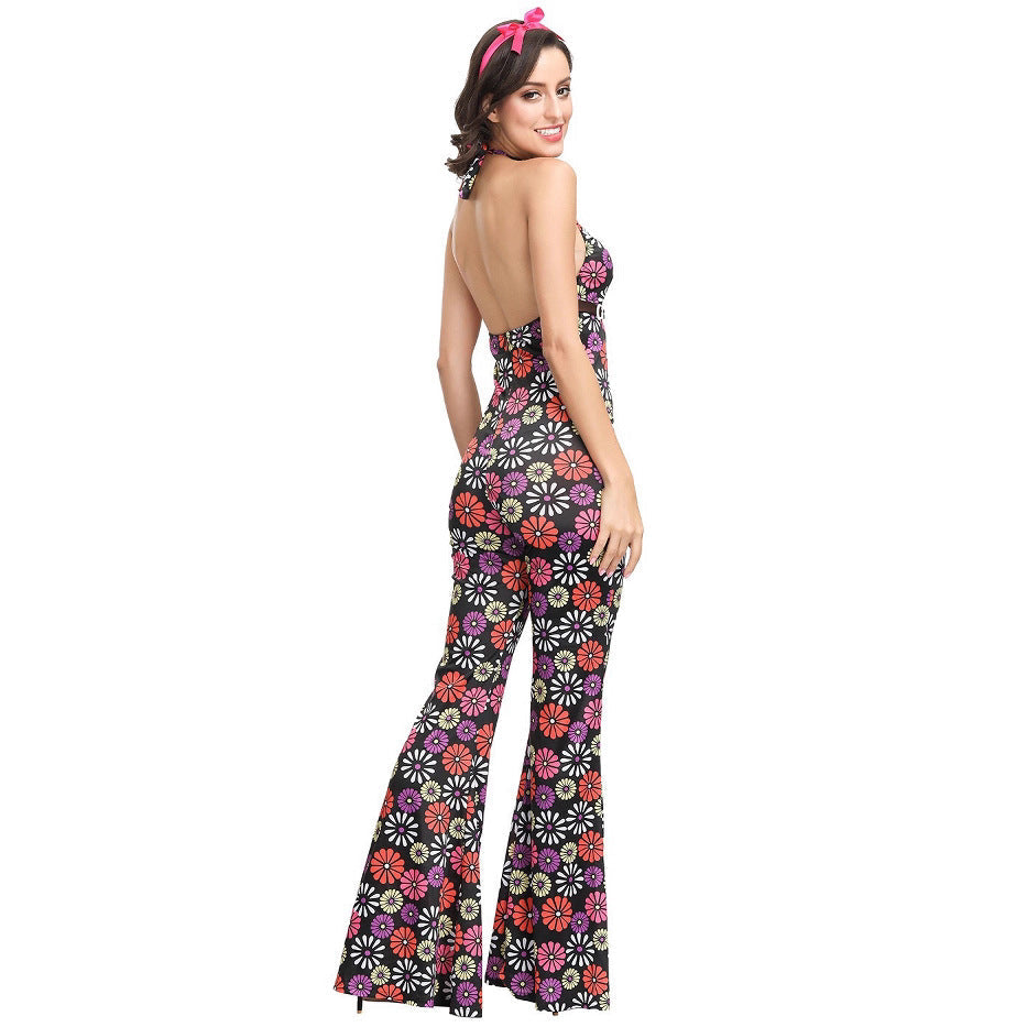 70s Disco Onesie Costume - Vintage Jumpsuit for Couple