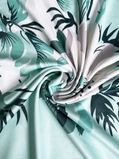 Two-Piece Floral Midi Dress Set – Sleeveless A-Line Dress + Short Sleeve Bolero (S–2XL)