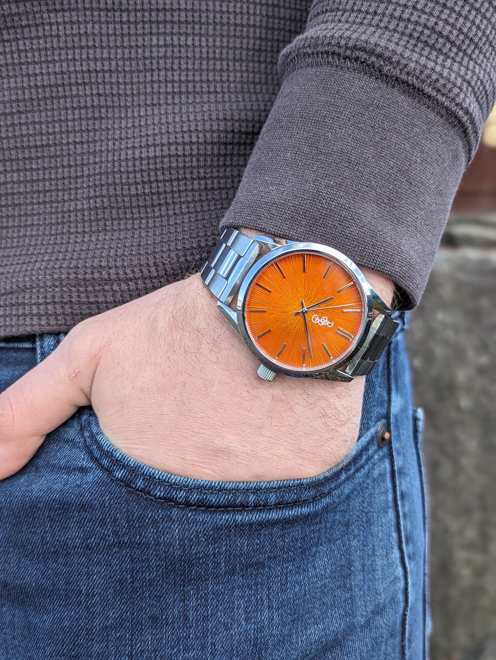 Orange Sunburst Watch - The Dock Drop
