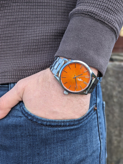 Orange Sunburst Watch - The Dock Drop