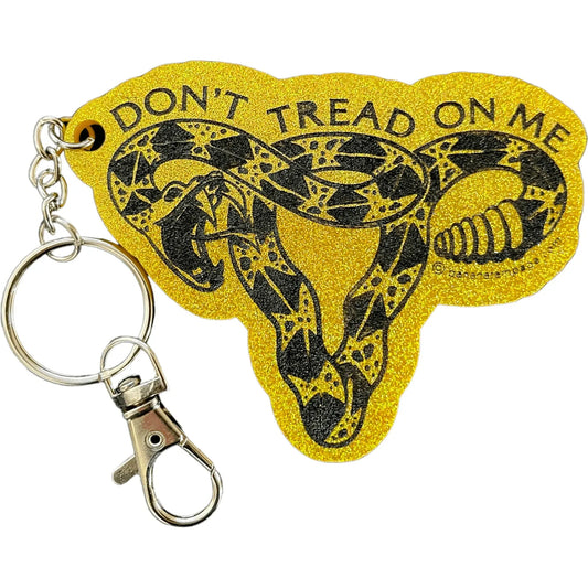 Don’t Tread On Me Uterus Glitter Keychain - The Dock Drop