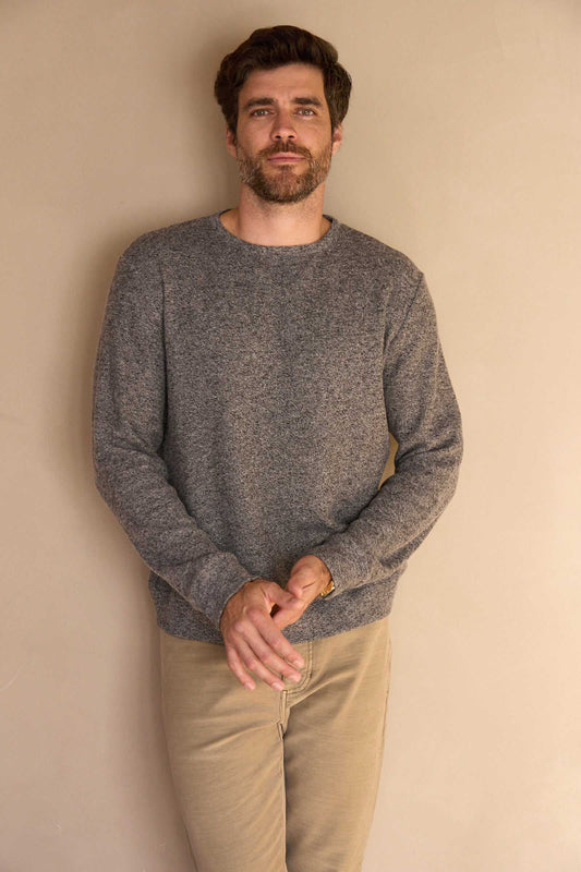 Butch Cashmist Crewneck - Charcoal Heather - The Dock Drop