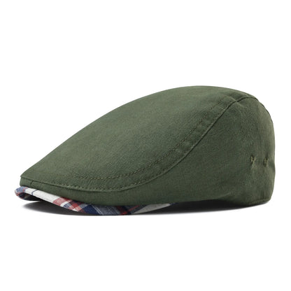 Men's Linen Flat Cap – Lightweight Newsboy Style