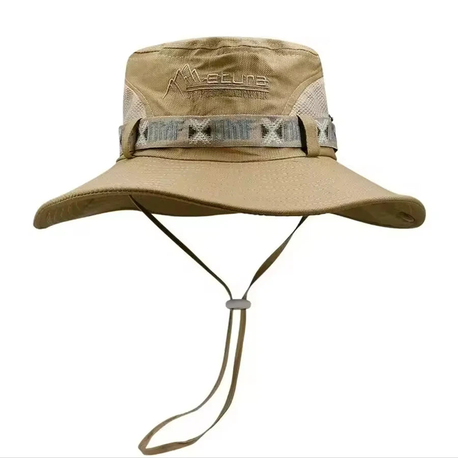 Men’s Wide-Brim Sun Hat with Mesh Vent – Cruise & Shore Ready