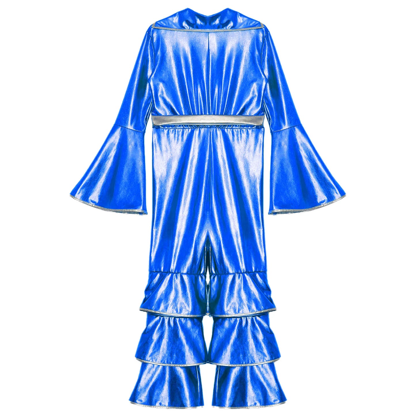 Girls’ Metallic Bell Bottom Jumpsuit – Retro Theme Night Costume