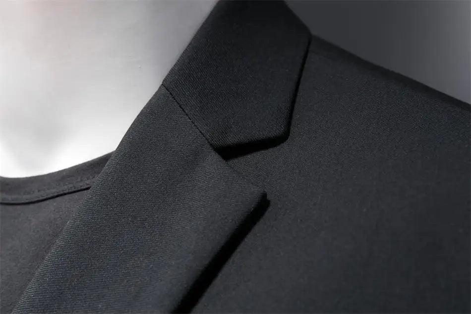Men’s & Teens Solid Color Single-Button Blazer – Formal & Semi-Formal