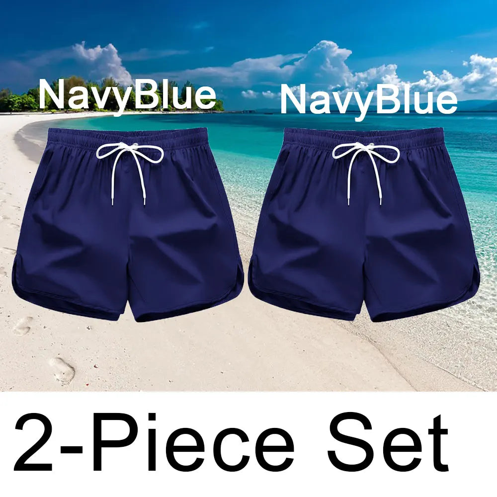 Men’s Quick-Dry Color Block Swim Shorts