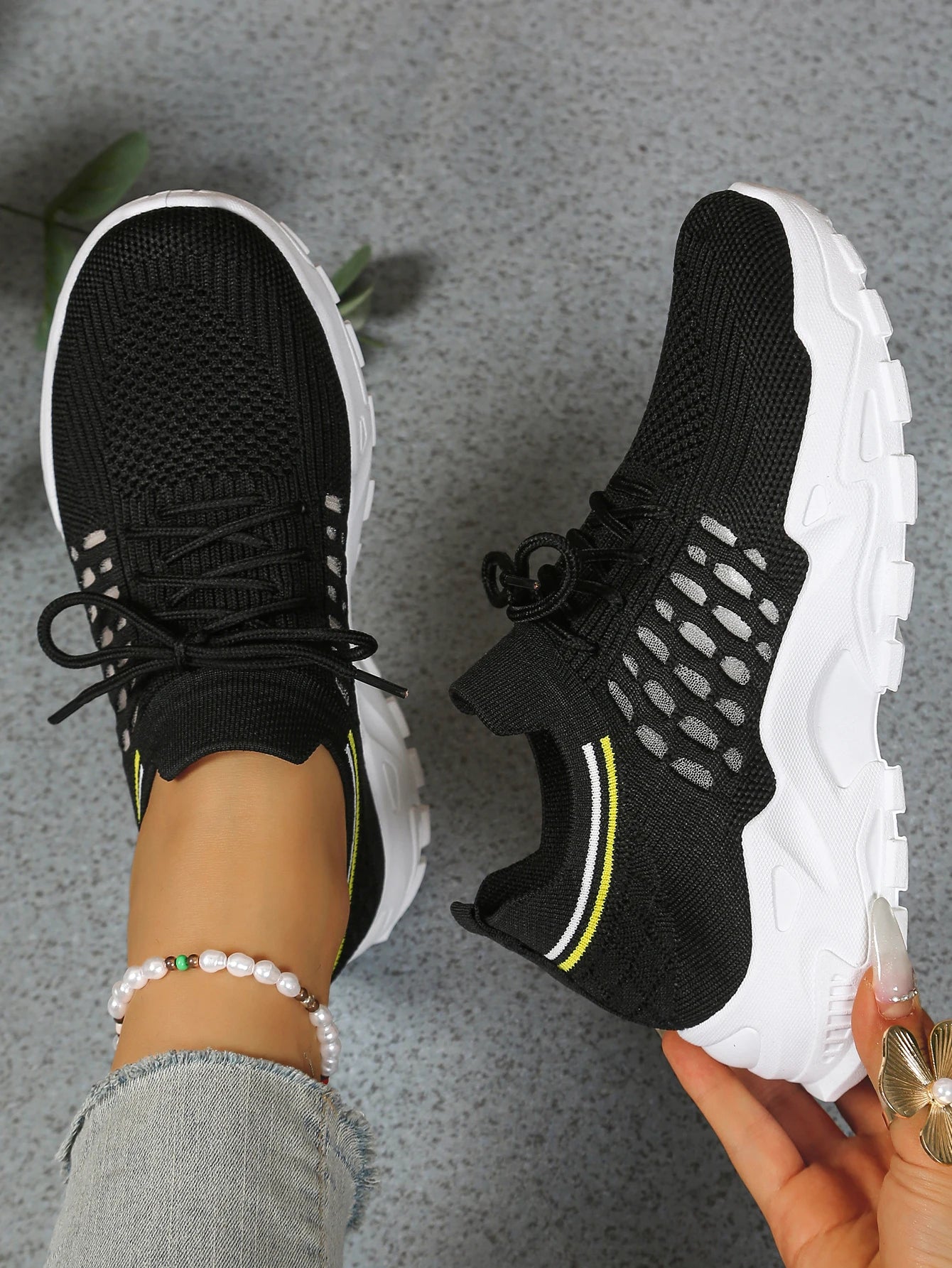 Women's peek-a-boo mesh Leopard print sneakers