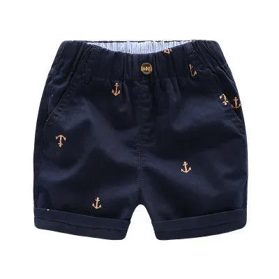 Toddler Cotton Anchor Shorts – Soft, Lightweight Summer Wear