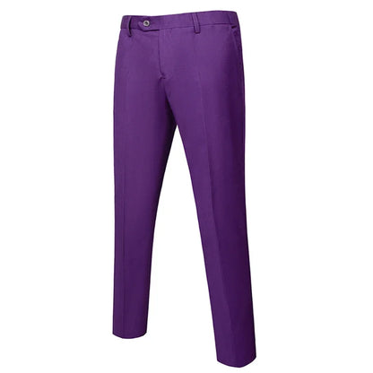 Solid Formal Tailored Suit Trousers