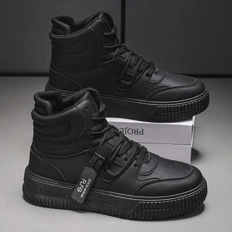 Men’s High-Top Skate Sneakers – Non-Slip, Padded Ankle Support