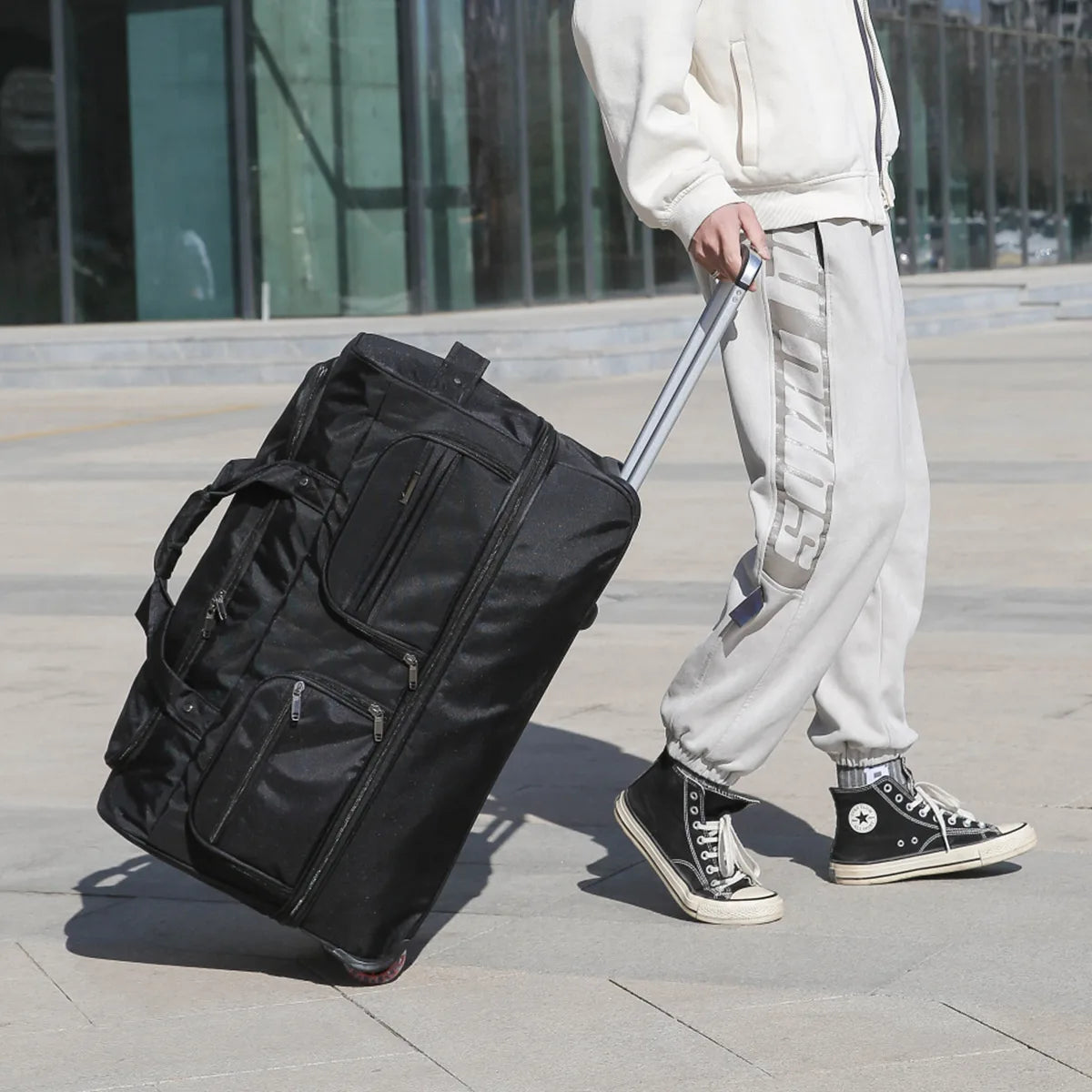 Rolling Travel Duffel Bag with Wheels – Expandable, Large Capacity