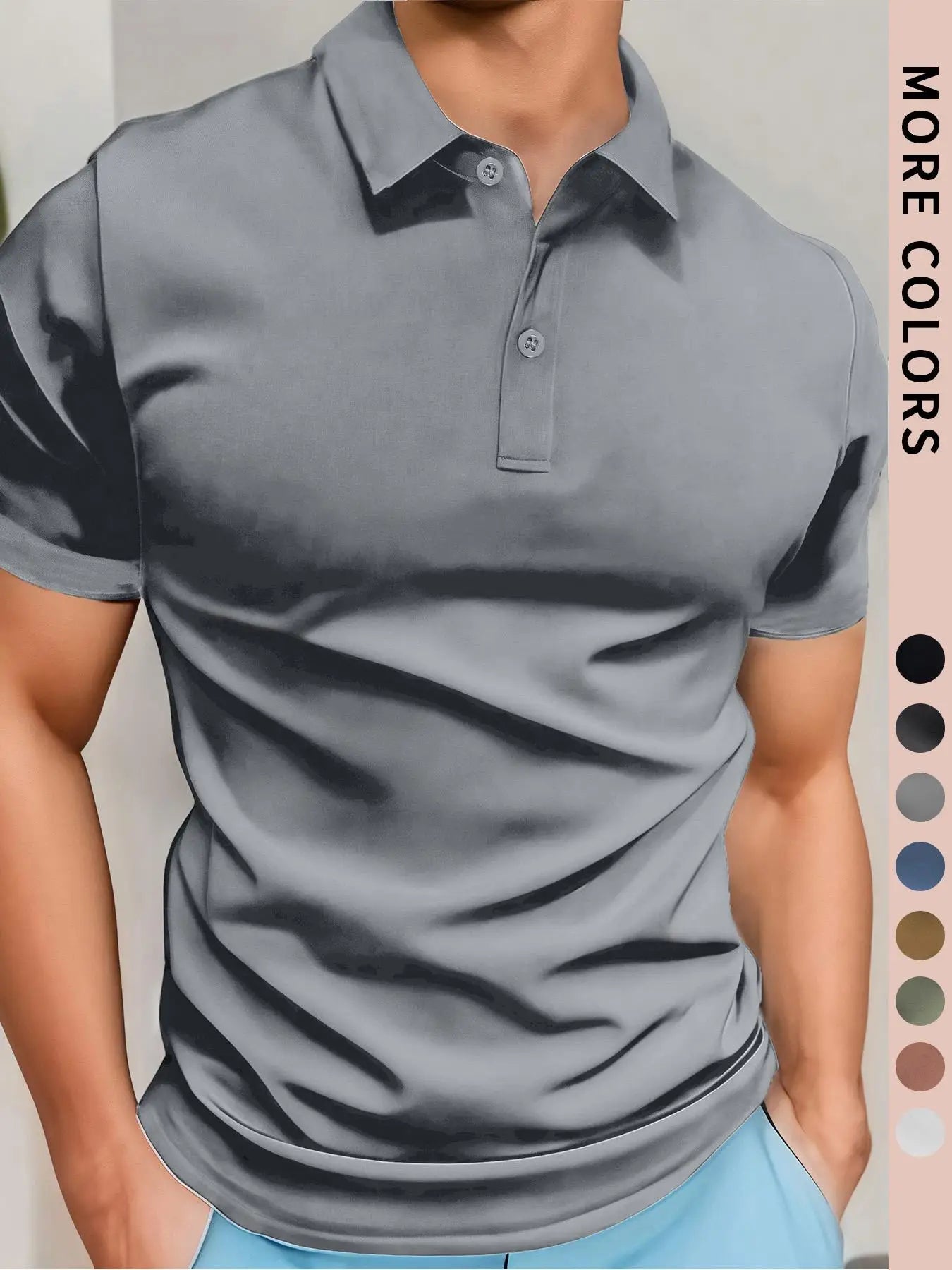Men’s Lightweight Polo Shirt – Breathable Casual Short Sleeve