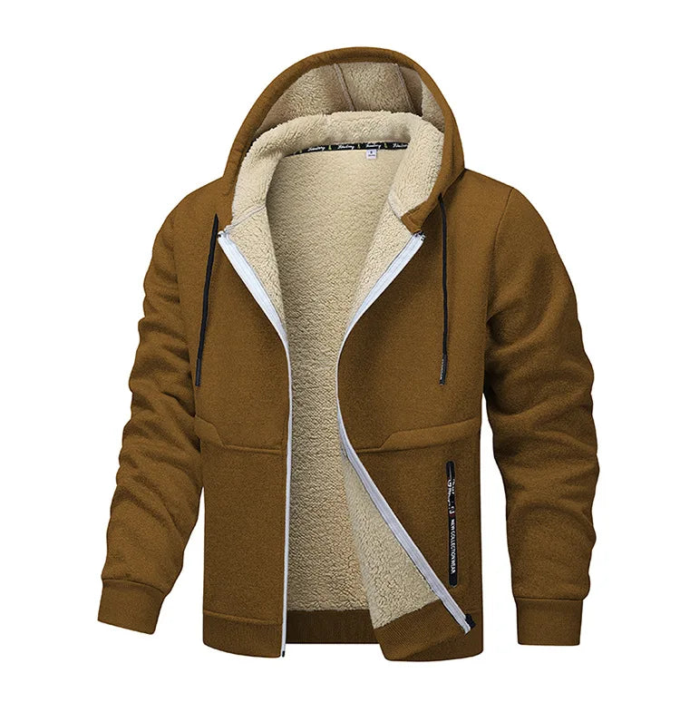 Men’s Sherpa-Lined Zip Hoodie