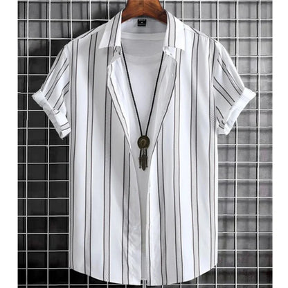 Hawaiian Shirts for Men Black Print High-Quality Men's Clothing Loose Oversized Shirts and Blooms Summer Casual Short Sleeve - The Dock Drop