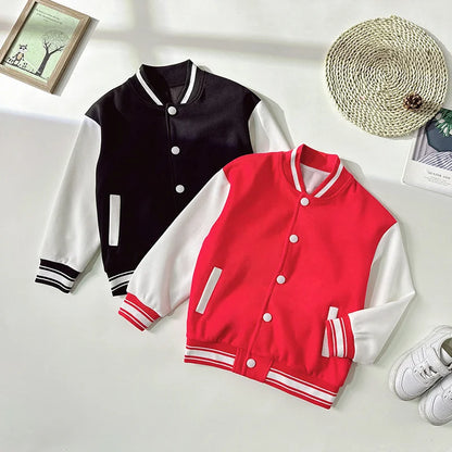 Kids’ Varsity Letterman Jacket – Lightweight Spring/Fall Outerwear