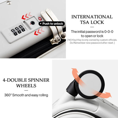 Aluminum-Frame Hardshell Spinner Suitcase