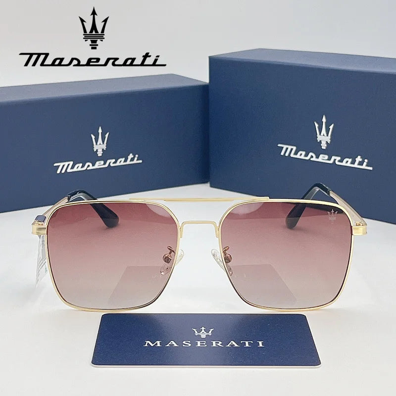 Square UV400 Sunglasses – Polarized Alloy Frame