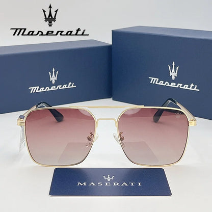 Square UV400 Sunglasses – Polarized Alloy Frame