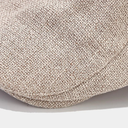 Men’s Adjustable Linen Flat Cap – Textured Casual Style