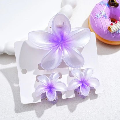 3-Piece Tropical Flower Hair Claw Clip Set