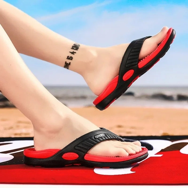 Men’s Massage Flip Flops – Lightweight Breathable Beach Sandals