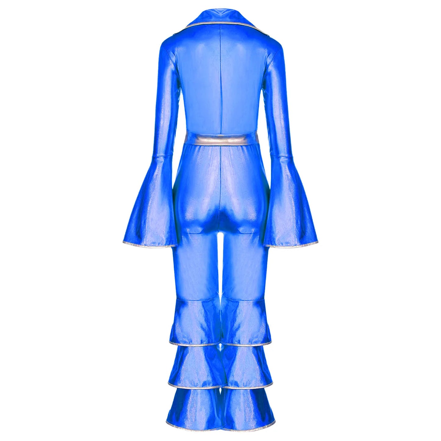 Girls’ Metallic Bell Bottom Jumpsuit – Retro Theme Night Costume