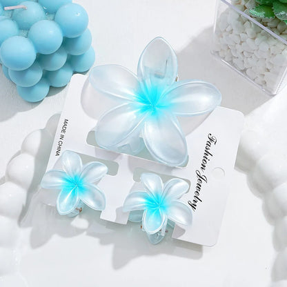 3-Piece Tropical Flower Hair Claw Clip Set