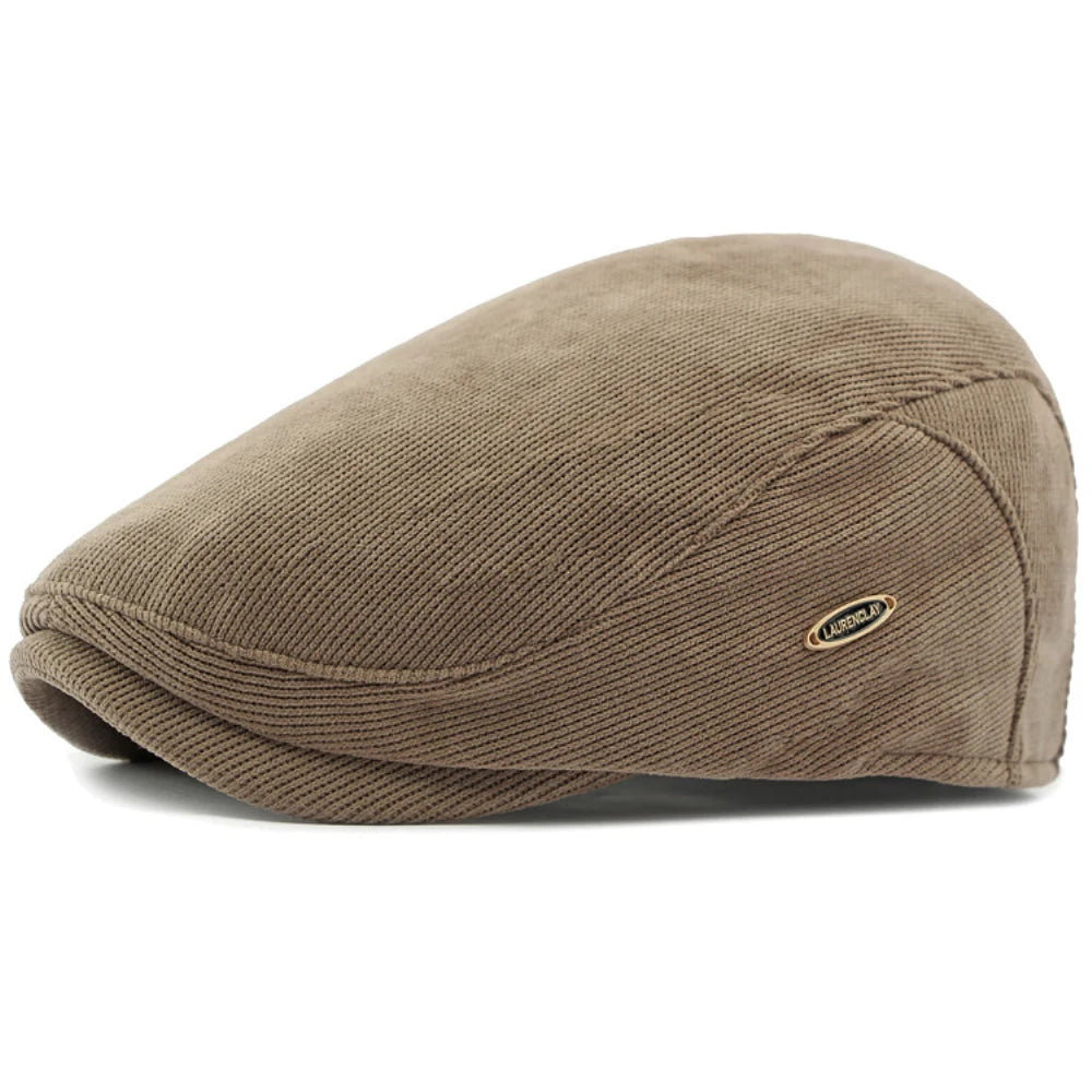 Men’s Adjustable Corduroy Flat Cap – Classic Casual Style