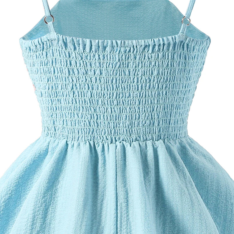 Girls’ Tiered Sling Dress – Sleeveless, Stretch Waist (8Y–12Y)
