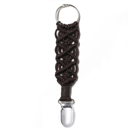 Macramé Hat Clip Keychain – Travel Hat Holder for Bags & Backpacks