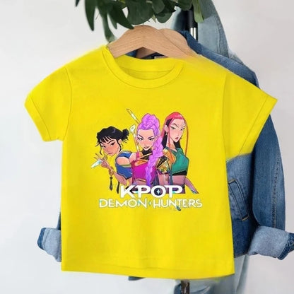 Kids’ Graphic Tee – Cool Girls K-Pop Inspired Short-Sleeve Top