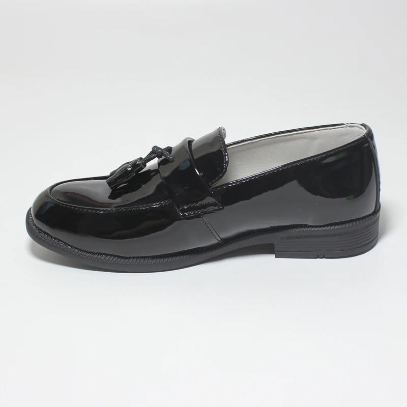 Boys’ Patent Leather Dress Shoes – Formal Party & Performance Loafers