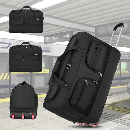 Rolling Travel Duffel Bag with Wheels – Expandable, Large Capacity