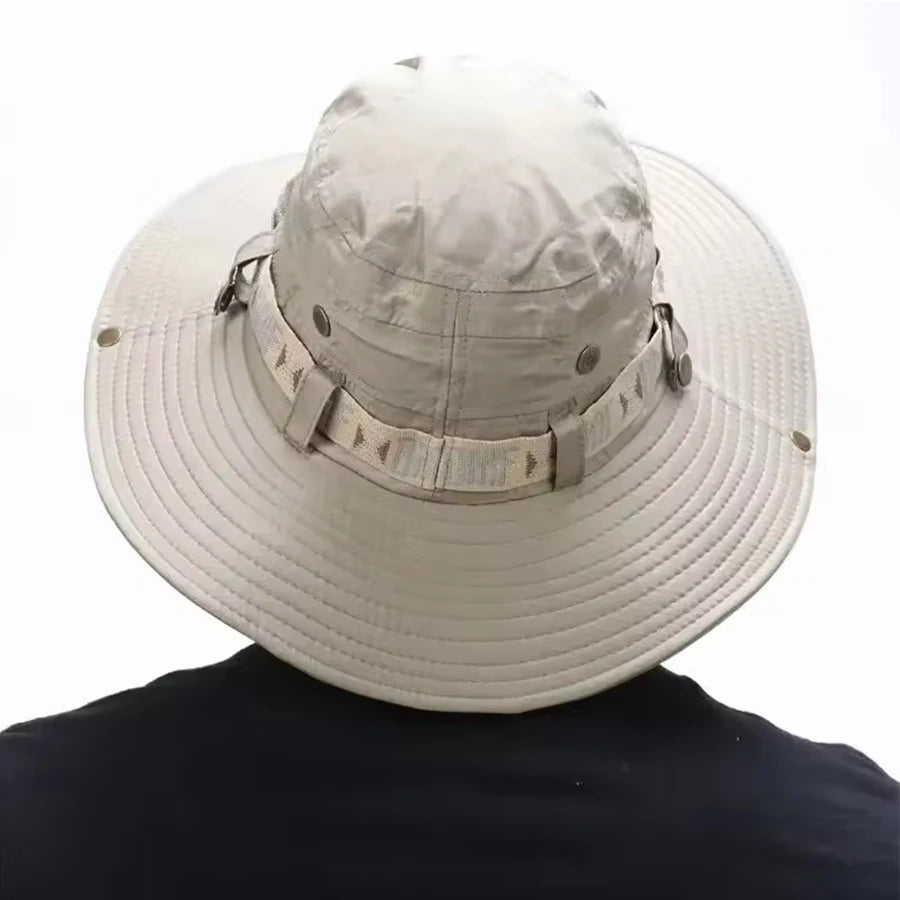 Men’s Wide-Brim Sun Hat with Mesh Vent – Cruise & Shore Ready