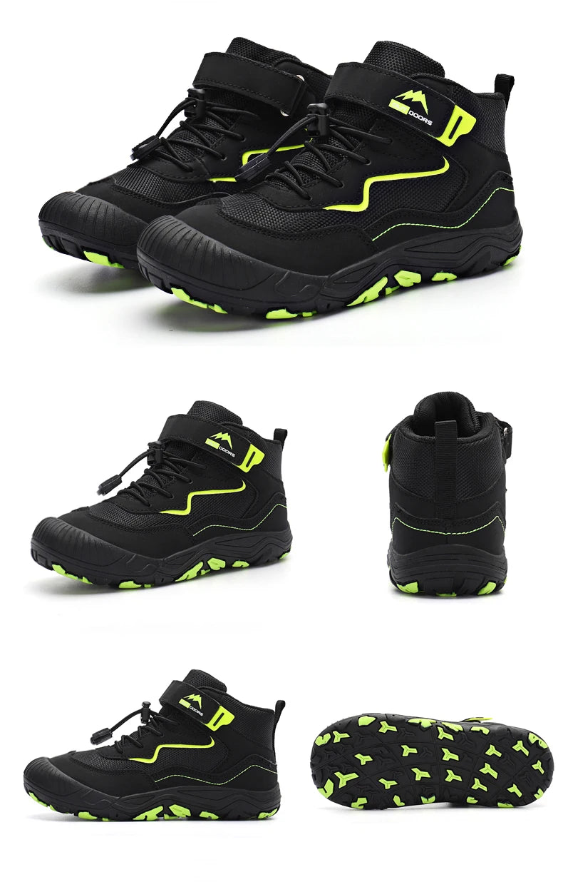 Kids Hiking Boots Toddler Girls Boys Hiking Shoes  Anti-Collision Non-Slip Athletic Outdoor Trekking Boots