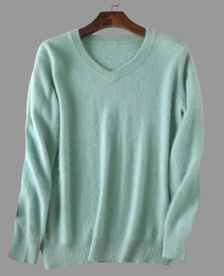 Men’s V-Neck Knit Pullover – Soft Touch, Smart Casual