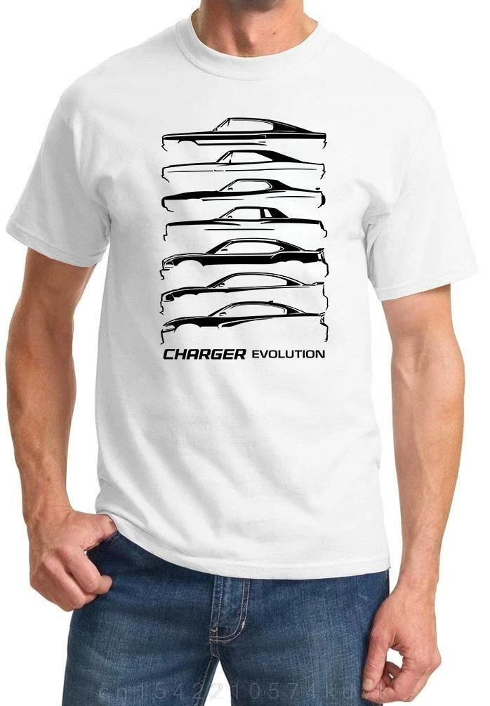 Men’s “Charger Evolution” Graphic Tee – 100% Cotton, Crewneck, Short Sleeve (XS–5XL)