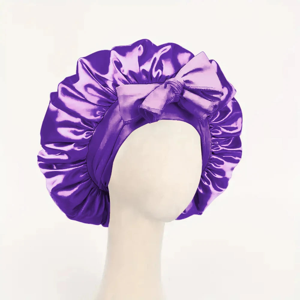 Women’s Adjustable Satin Sleep Bonnet – Tie Band